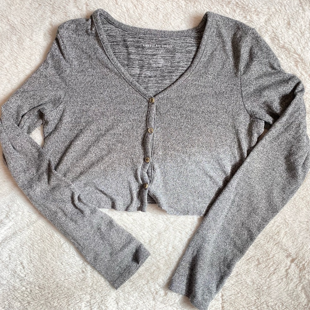 Grey Long Sleeve Button Down